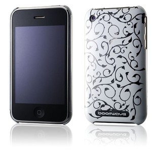 Boomwave iPhone 3G/3Gs 超薄镭射花纹背壳-Flos White