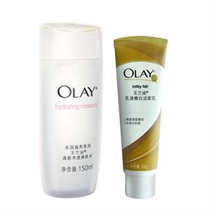 Olay 玉兰油 乳液嫩白洁面水润套装(玉兰油清新净透爽肤水150ml+玉兰油乳液嫩白洁面乳100g)