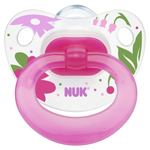 NUK 印花硅胶安抚奶嘴王(2号 6-18个月) (单个卡装)颜色随机
