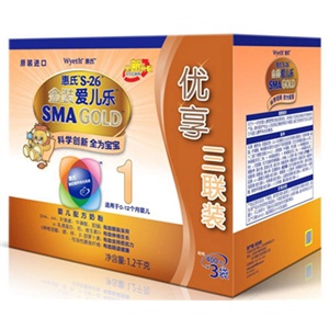 惠氏Maple系列金装爱儿乐三联包400g*3