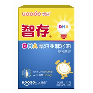 三精优朵 DHA藻油亚麻籽油软胶囊500mg×60粒