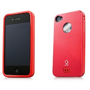 【当当销售配送】卡登仕 苹果iPhone 4G 金属战士 红色（保护套+送贴膜 ）