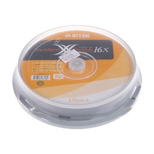 【当当自营】 Ritek 铼德 DVD+R 刻录盘 X系列 16X 4.7G 桶装10片 刻录盘