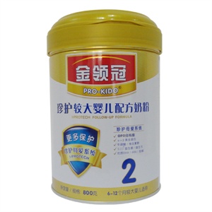 伊利金领冠珍护较大婴儿配方奶粉800g