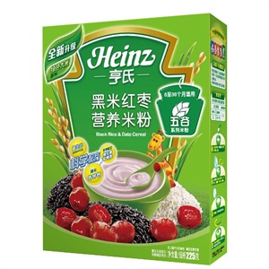 亨氏 黑米红枣营养米粉(6-36个月) 225G/盒