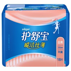 护舒宝 瞬洁丝薄日用18片卫生巾