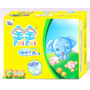 菲比 宝宝速吸干爽婴儿纸尿裤特大珍宝装中号 94片