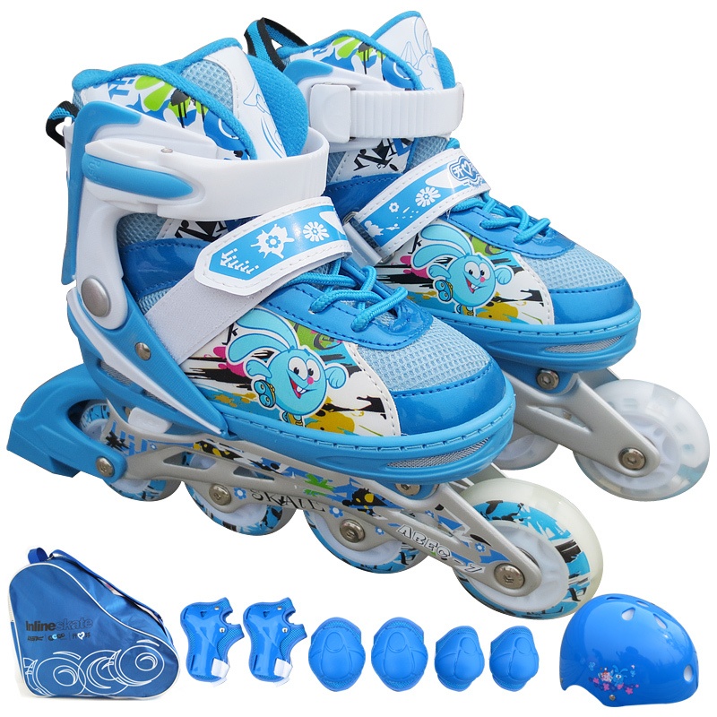 【奥奥可调节直排轮滑旱冰鞋滑冰鞋AoKX165