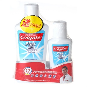 高露洁 贝齿美白漱口水500ML-送250ML漱口水
