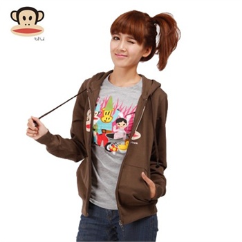 新款 Paul Frank 大嘴猴正品 <em>女卫衣外套 连帽</em>衫