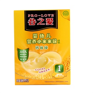 谷之爱婴幼儿钙铁锌营养小米粉 225g