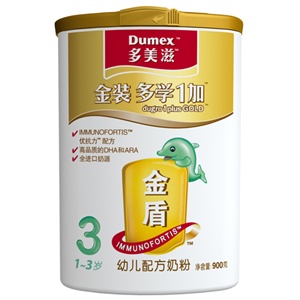 多美滋 金装多学1加幼儿配方奶粉(易乐罐)900克/罐(1-3岁)