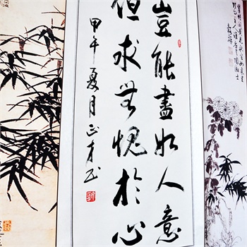 墨香阁 岂能尽如人意 但求无愧于心 丁正才 三尺 竖幅 行书 书法真迹