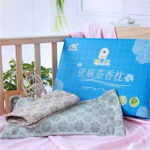 农心 亚麻茶香枕(蓝)42*26cm
