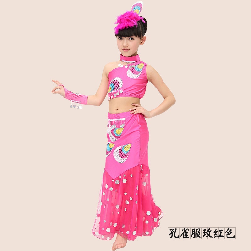 六一儿童演出服女童傣族幼儿园表演服装女少儿民族图片
