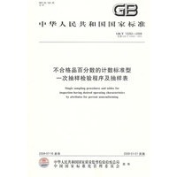 不合格品百分数的计数标准型一次抽样检验程序及抽样表