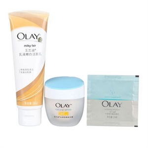 Olay玉兰油 水养防晒美白霜50g+Olay玉兰油乳液嫩白洁面乳100g+玉兰油水感透白赋采凝乳2ml