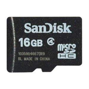 [当当销售配送]SanDisk 16GB MicroSD（TF）存储卡（Class4）
