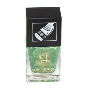 艳庄甲油韩国出口装#38亚光深绿13ml 赠 指甲花 贴片 花色随机