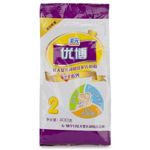圣元 优博2段较大婴儿配方奶粉 400g/袋(6-12个月)