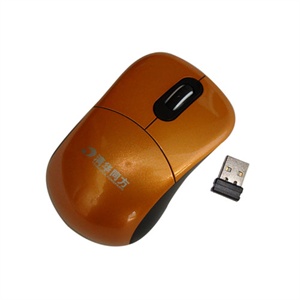 【当当销售配送】清华同方 AS400(USB)光电鼠标 橙色 2.4G 10米无线