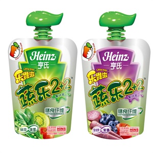 亨氏乐维滋疏乐2+2混合装（苹果蓝莓紫胡萝卜紫薯+苹果猕猴桃玉豌豆菠菜）
