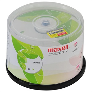 【当当销售配送】MAXELL麦克赛尔 CD-R80 48X 700MB 春天 50片桶装 刻录盘