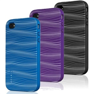 贝尔金iPhone 4G 激光图纹硅胶套-黑色