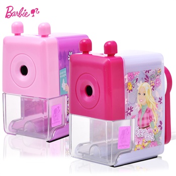 正品芭比手摇削笔刀 小学生文具卷笔刀 儿童削