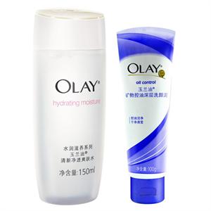 Olay玉兰油 矿物控油洁面水润套装（玉兰油矿物控油深层洗颜泥100g+玉兰油清新净透爽肤水150ml）