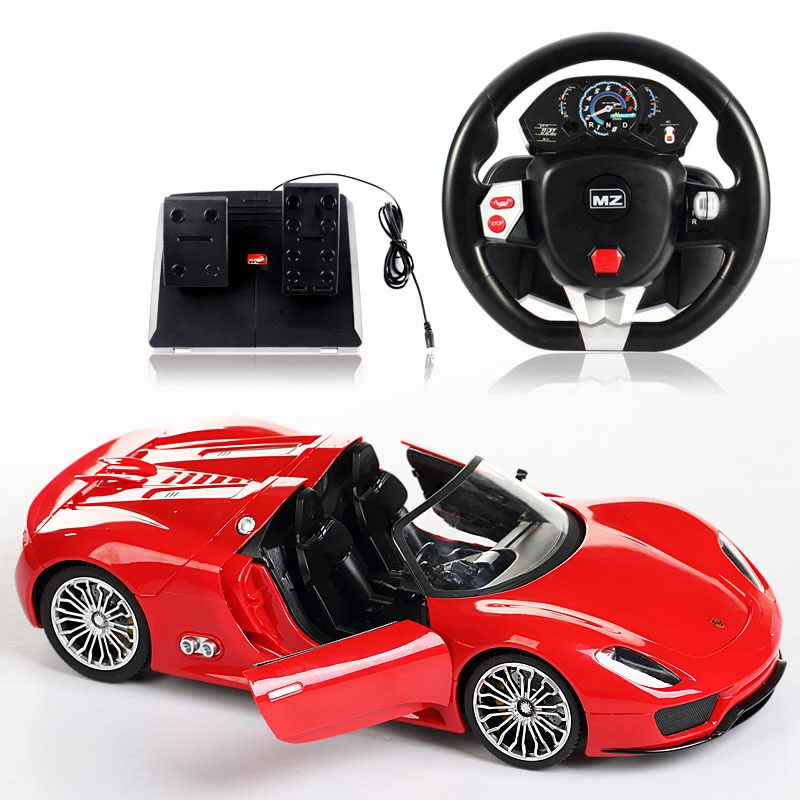 【玩具车模 保时捷918遥控汽车 重力感应方向盘遥控车充电开门儿童玩具车 男孩玩具礼物图片】高清图_外观图_细节图-当当网