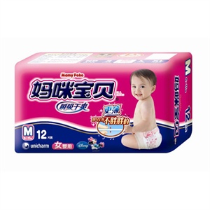 妈咪宝贝瞬吸干爽M12片/包（女婴）