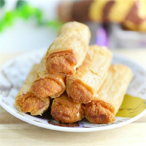 食尚先生 肉松酥饼 千层酥脆蛋卷【原味】35g 糕点零食品特产
