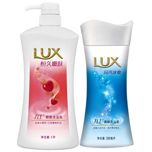 力士 沐浴露恒久嫩肤1L+闪亮冰爽350ml