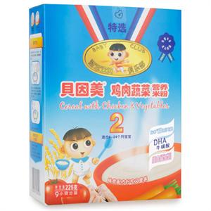 贝因美 鸡肉蔬菜营养米粉 225克