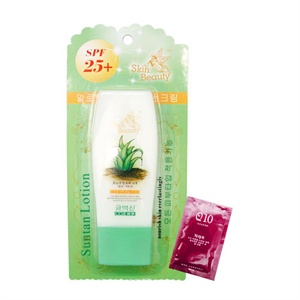 韩伊 芦荟美白保湿防晒露SPF25 60g+粉底液5g 优惠套装