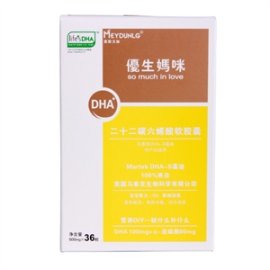 优生妈咪 DHA软胶囊妈妈纯藻油500mg*36粒/盒