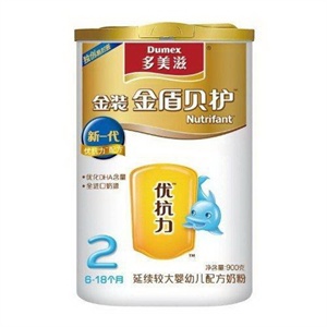 多美滋 金装金盾贝护延续 较大婴幼儿配方奶粉 900g*6罐/箱