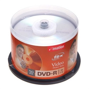 【当当销售配送】IMATION 怡敏信 DVD-R 16X 4.7GB 商务银盘 50片桶装 刻录盘