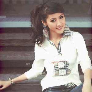 【乔安】-韩版时尚休闲针织衣QMYZ-5221 白