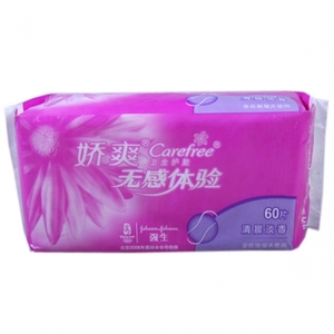 娇爽 无感体验超薄透气卫生护垫清香型30*2