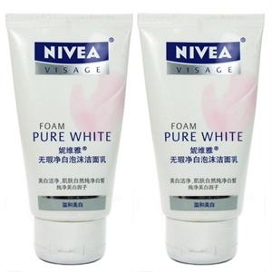 Nivea 妮维雅 无瑕净白泡沫洁面乳50g*2支