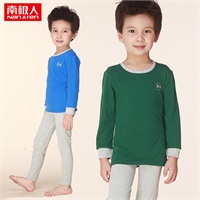 极人童装精棉磨绒莱卡<em>儿童</em>内衣<em>睡衣男</em>秋<em>冬装</em>儿
