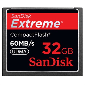 [当当销售配送]SanDisk 32GB 极速CF存储卡（60MB/s）