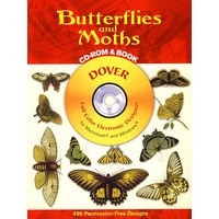 Butterflies and Moths CD-ROM and Book 全彩色蝴蝶与飞蛾（书和光盘）