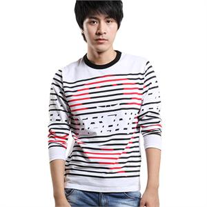 [当当自营]诠渡良品 男装印花韩版修身长袖T恤 81457