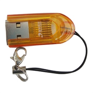 【当当自营】清华同方 读卡器 DK-01 炫彩系列 TF/MICRO SD专用读卡器 橙色