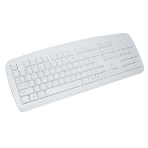 【当当自营】双飞燕A4Tech KB-8防水飞燕有线键盘（白色）（PS/2接口）