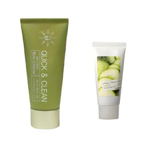 The face shop菲诗小铺爽洁无油BB霜+家庭美字新鲜黄瓜面膜50ml装