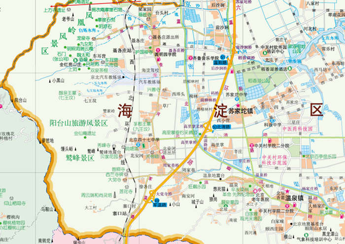 门头沟区交通旅游图 中国地图出版社 9787503186820